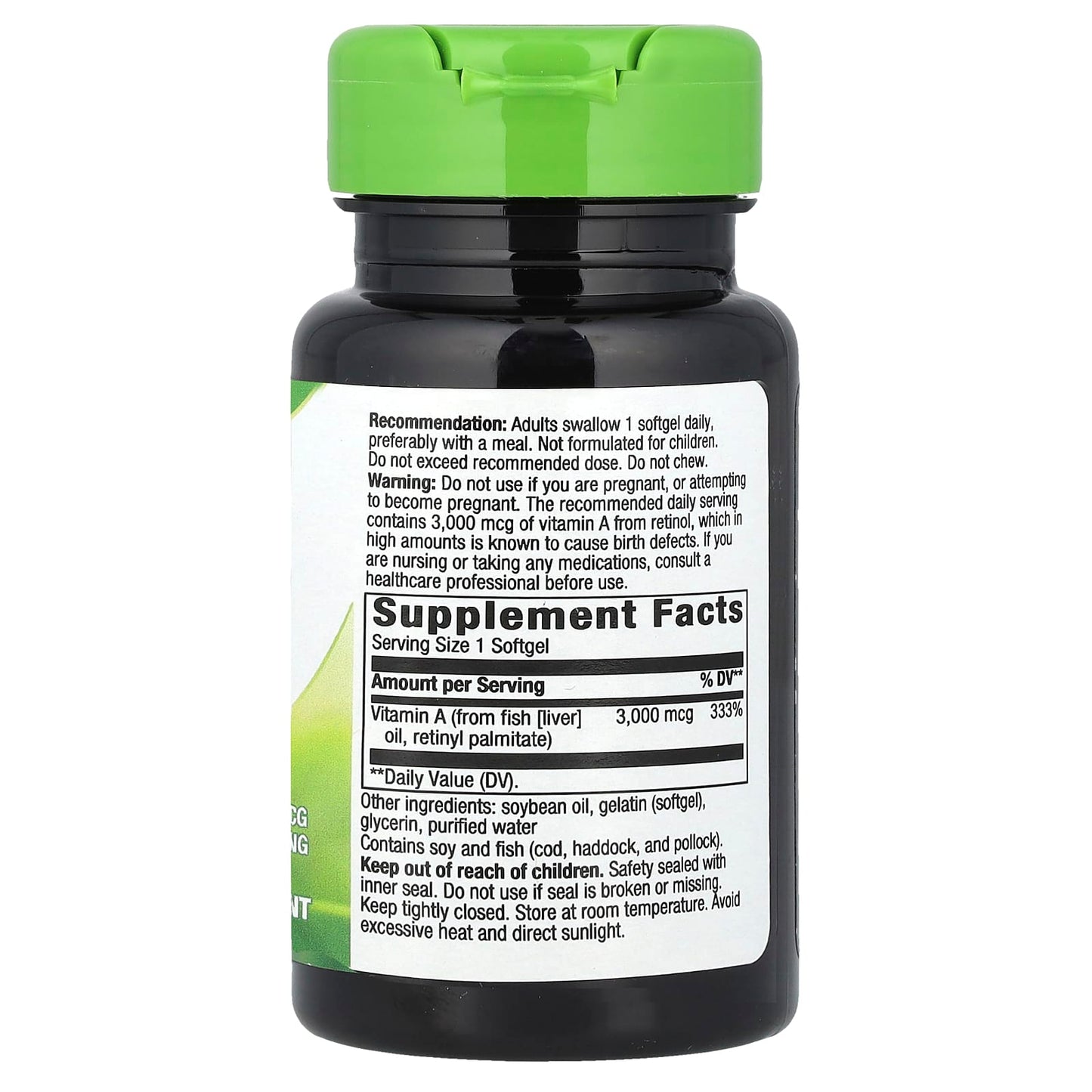 Nature's Way, Vitamin A, 3,000 mcg, 100 Softgels - Image 2