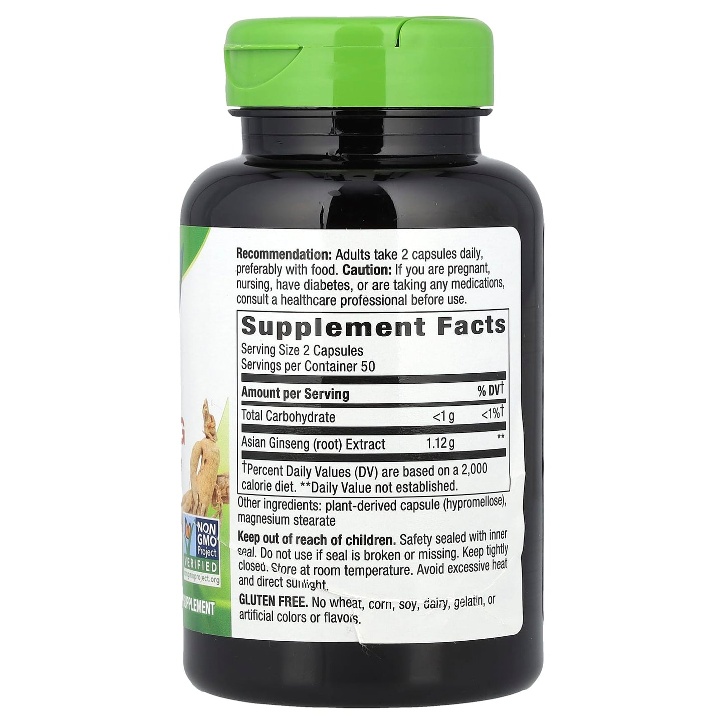 Nature's Way, Asian Ginseng, 100 Vegan Capsules (560 mg per Capsule) - Image 2