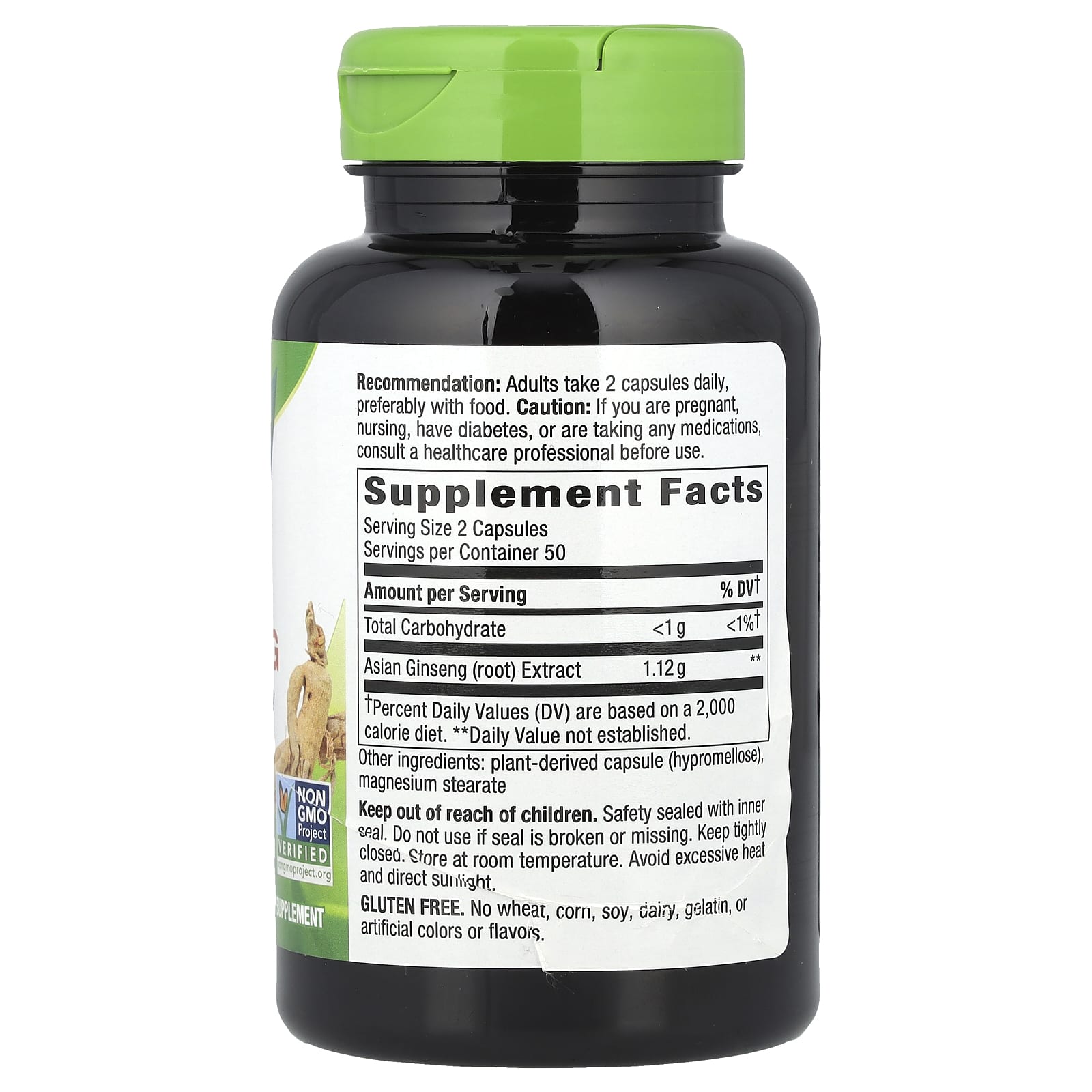 Nature's Way, Asian Ginseng, 100 Vegan Capsules (560 mg per Capsule) - Image 2