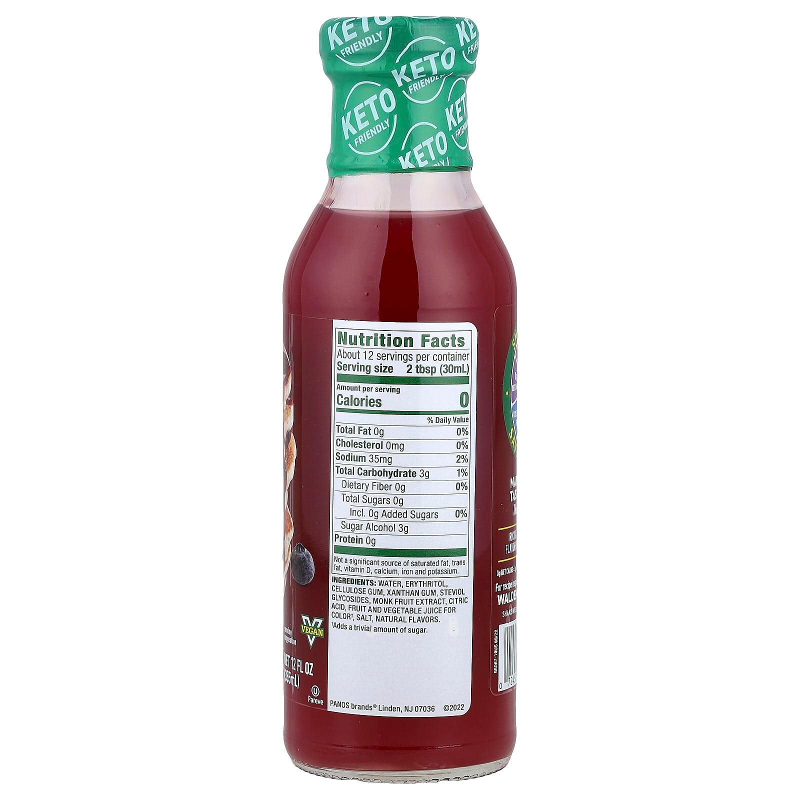 Walden Farms, Blueberry Syrup, 12 fl oz (355 ml) - Image 2