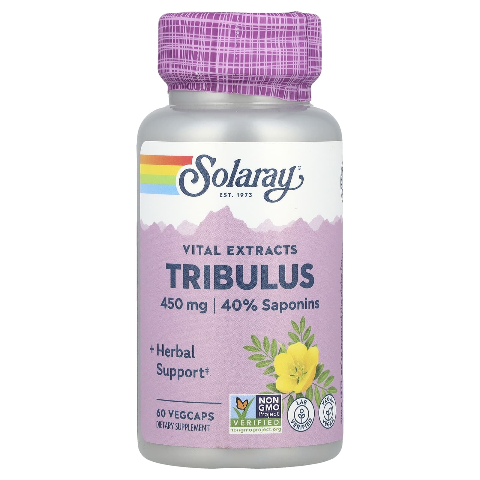 Solaray, Vital Extracts, Tribulus, 60 VegCaps - Image 1