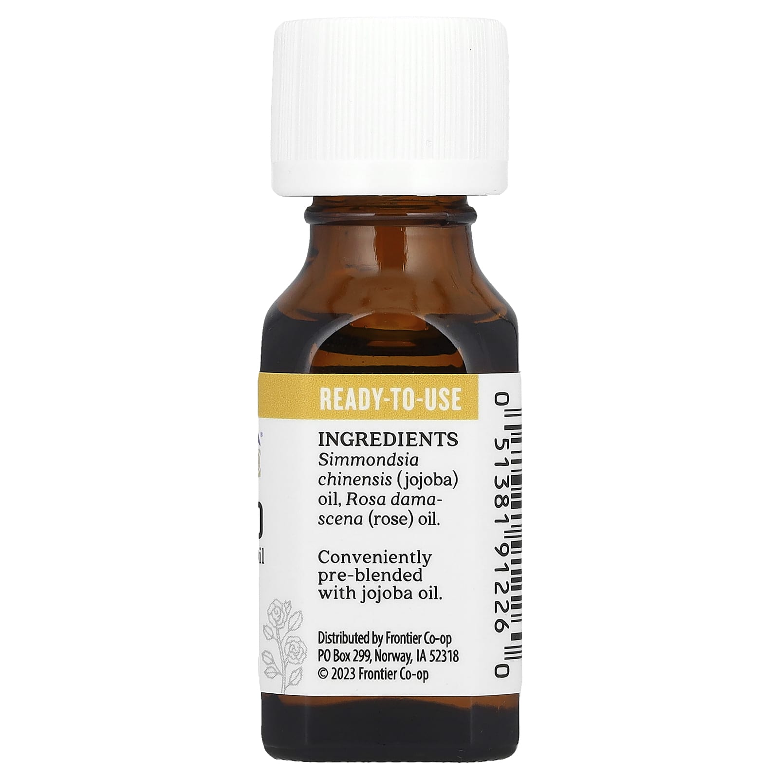 Rose Otto Essential Oil in Jojoba Oil by Aura Cacia - 0.5 fl oz (15 ml) - Image 2