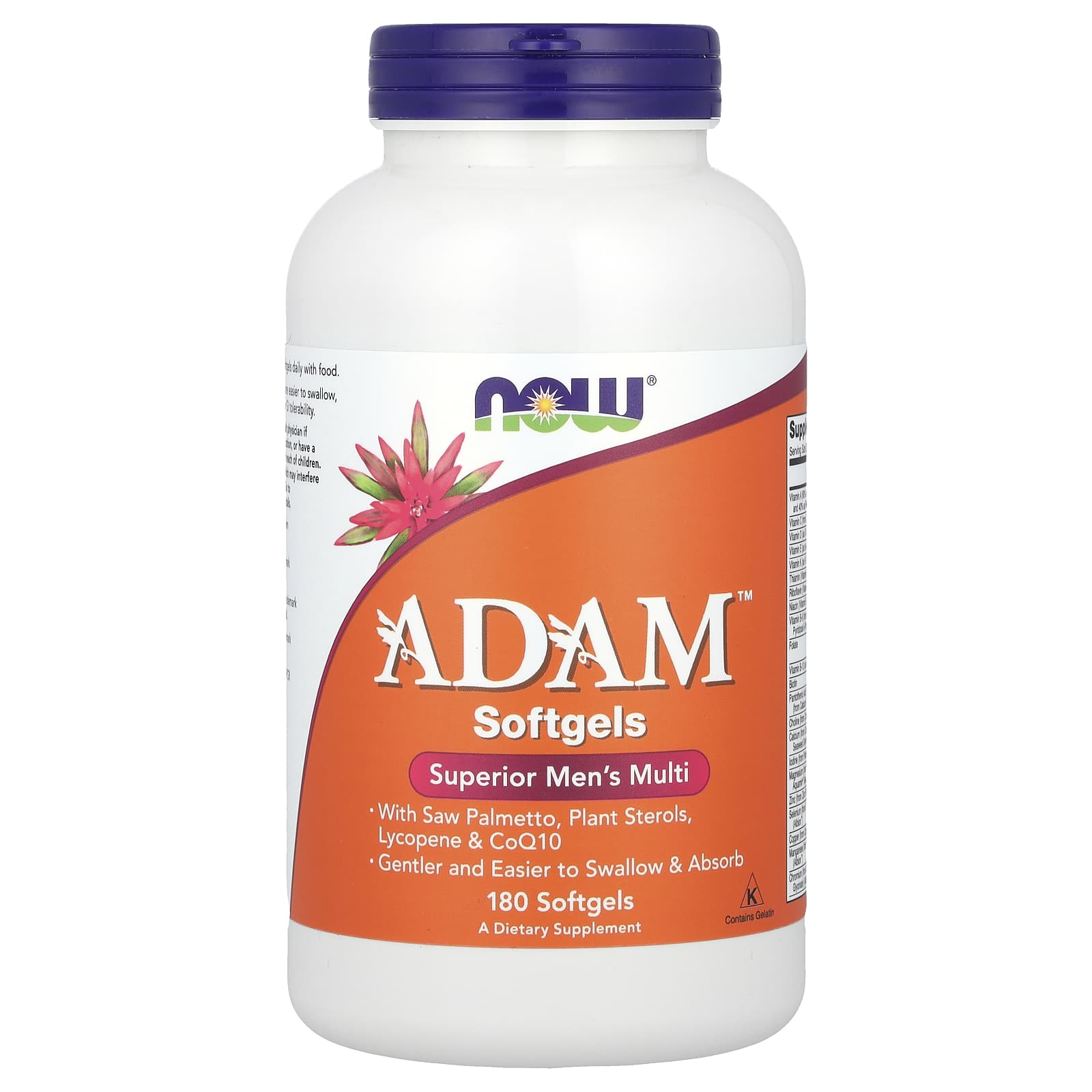 NOW Foods, ADAM™, Superior Men's Multi, 180 Softgels - Image 1