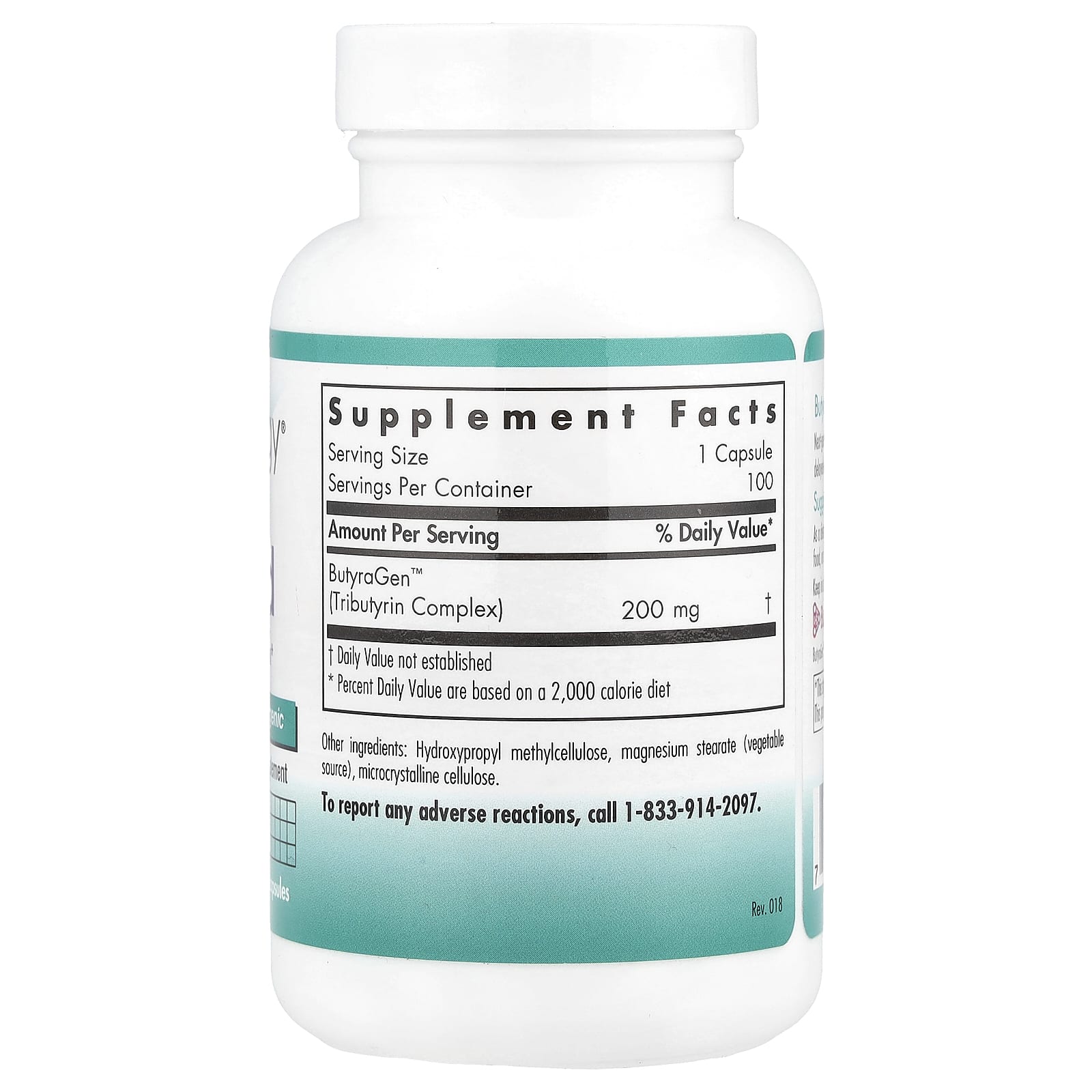 Nutricology, ButyrAid, 100 Delayed-Release Vegetarian Capsules - Image 2