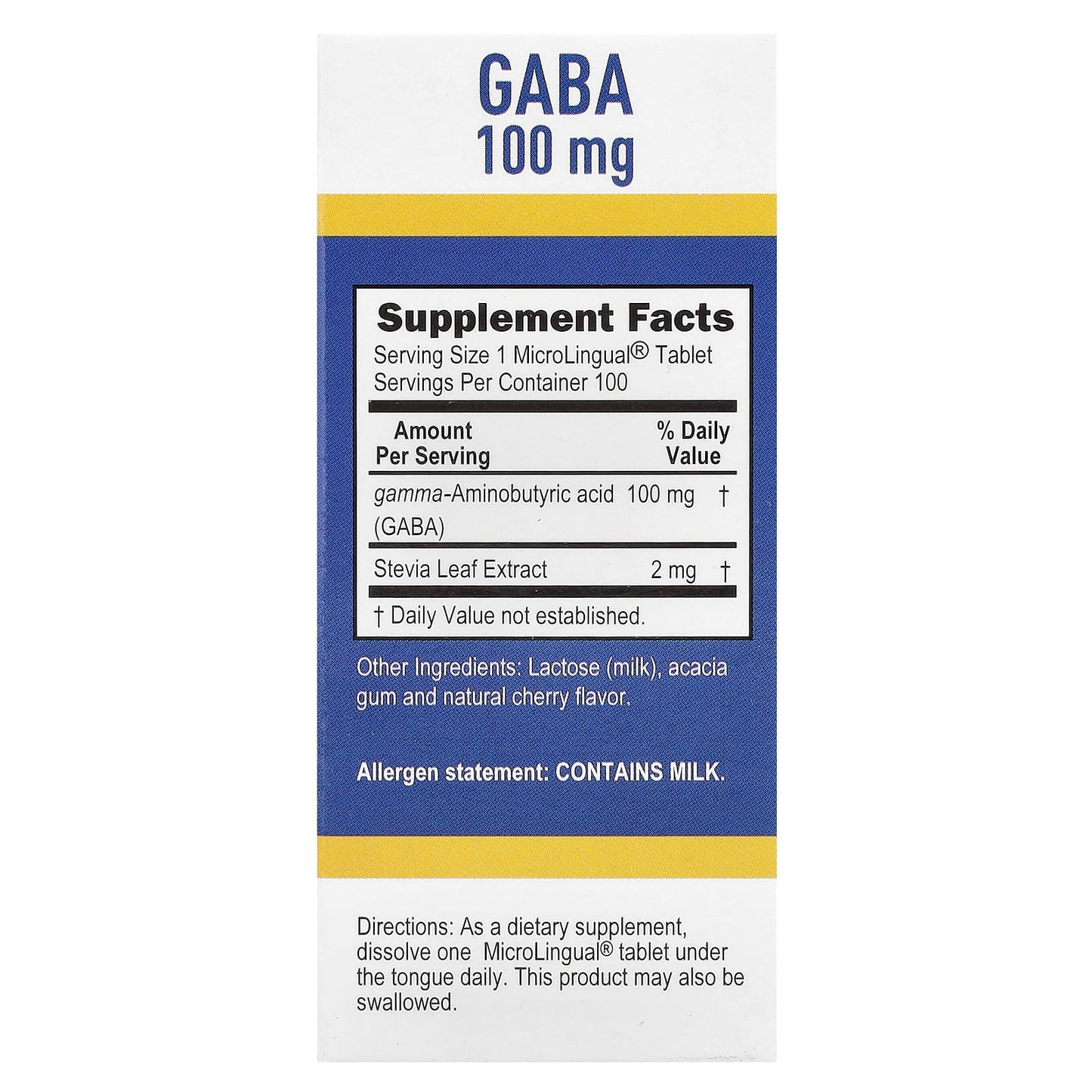 Superior Source, GABA, 100 mg, 100 MicroLingual® Instant Dissolve Tablets - Image 2