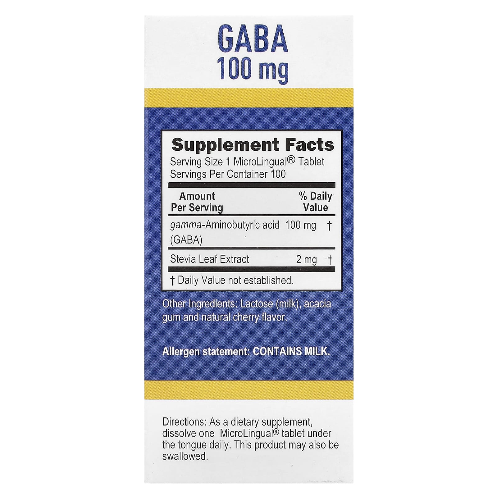 Superior Source, GABA, 100 mg, 100 MicroLingual® Instant Dissolve Tablets - Image 2