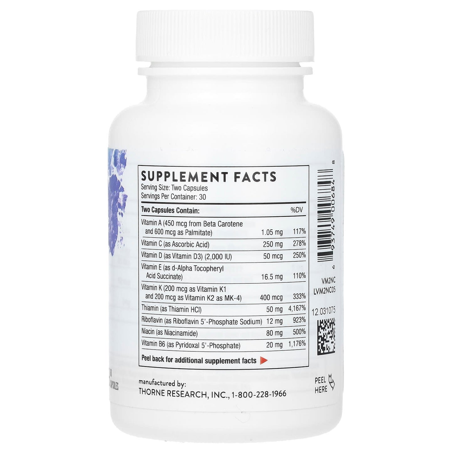 Thorne, Basic Nutrients 2/Day, 60 Capsules - Image 2