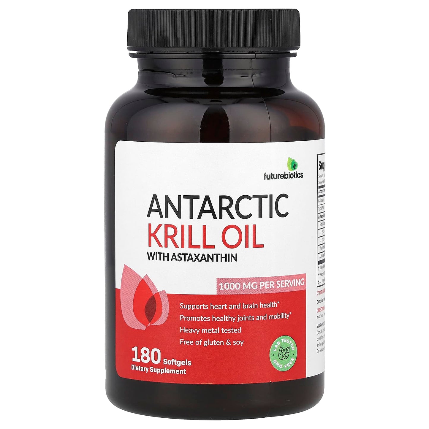 Antarctic Krill Oil with Astaxanthin - 1000mg per Serving, 180 Softgels - Image 1