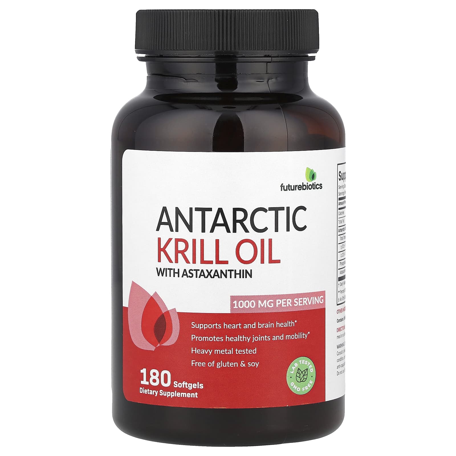 Antarctic Krill Oil with Astaxanthin - 1000mg per Serving, 180 Softgels - Image 1