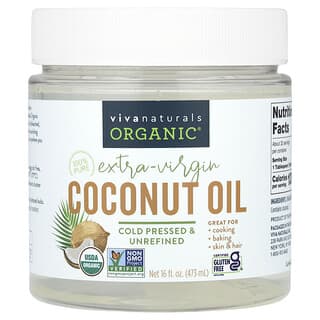 Cold-Pressed Organic Coconut Oil - Non-GMO, Gluten-Free, Keto