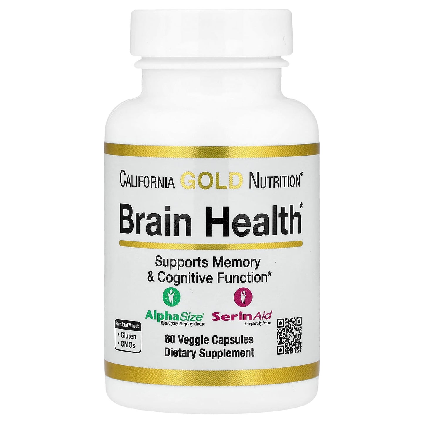 Brain Health Supplements with Alpha-GPC, Calcium & Phosphorus - 60 Capsules - Image 1