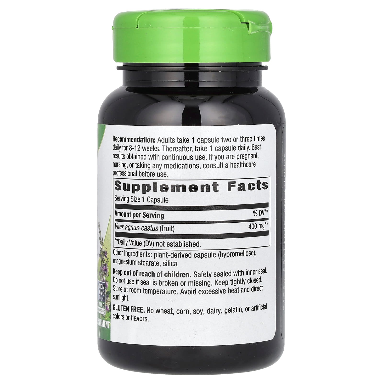 Nature's Way, Vitex Fruit, 400 mg, 100 Vegan Capsules - Image 2