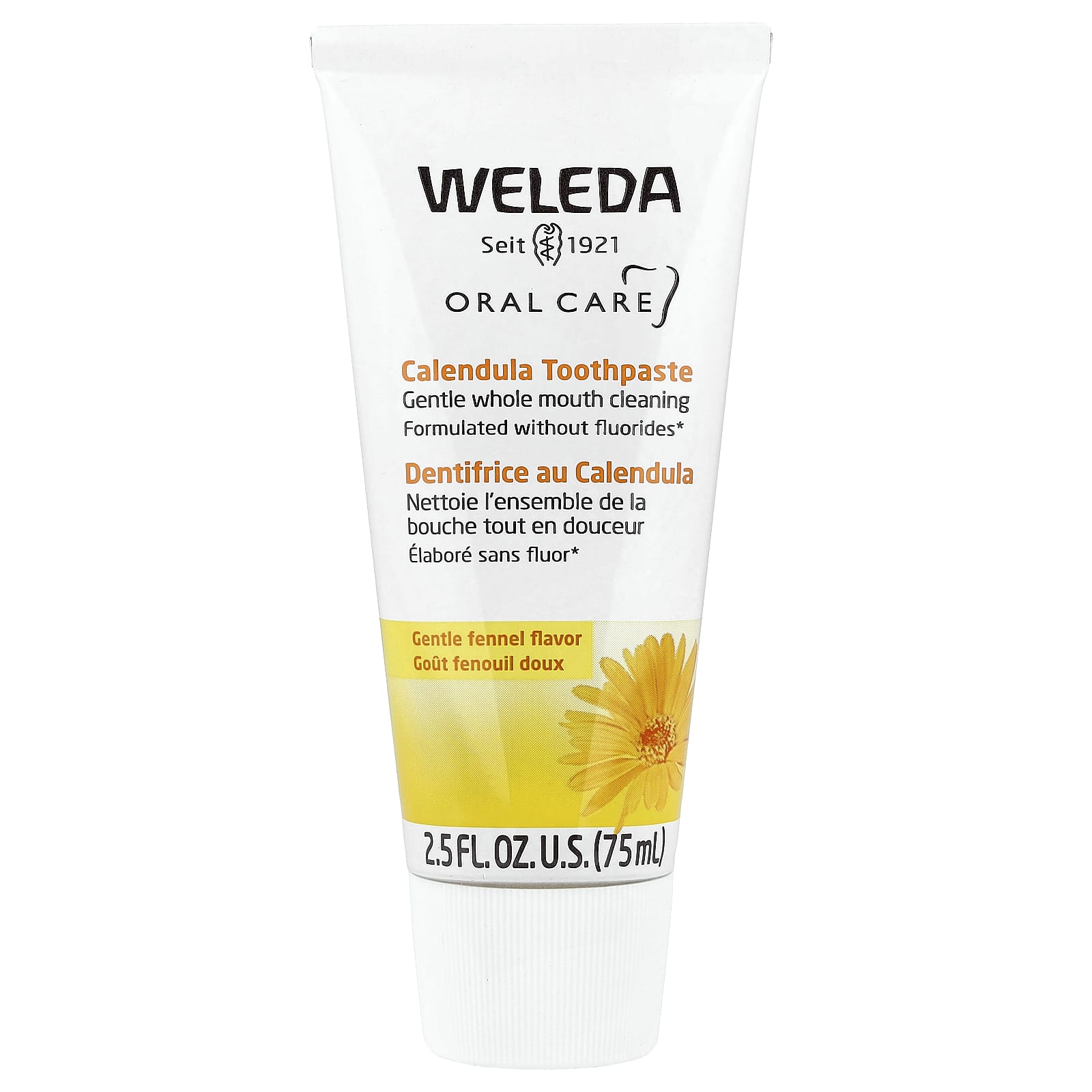 Weleda, Oral Care, Calendula Toothpaste, Gentle Fennel, 2.5 fl oz (75 ml) - Image 1