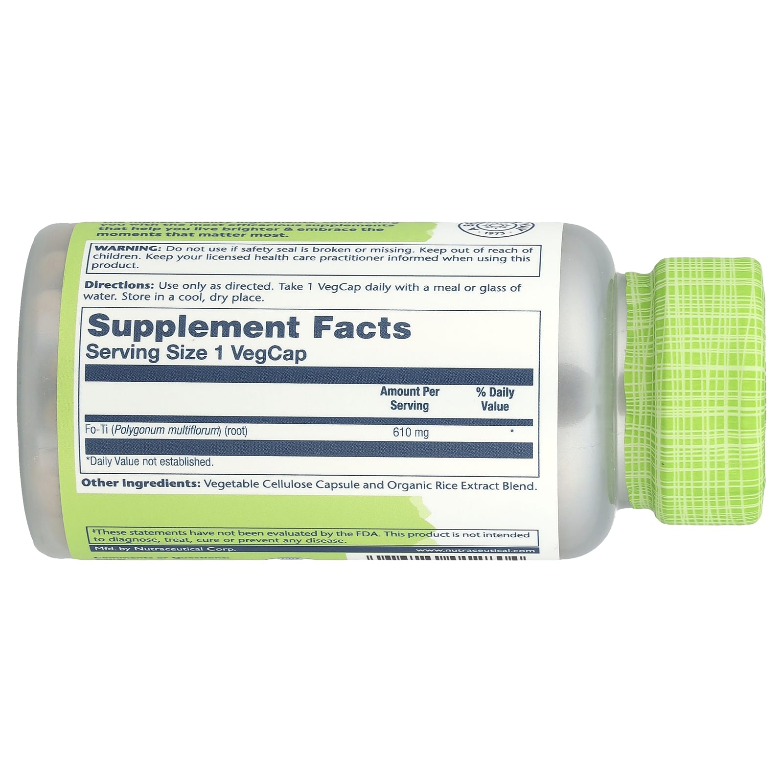 Solaray, True Herbs, Fo-Ti He-Shou-Wu, 610 mg, 100 VegCaps - Image 2