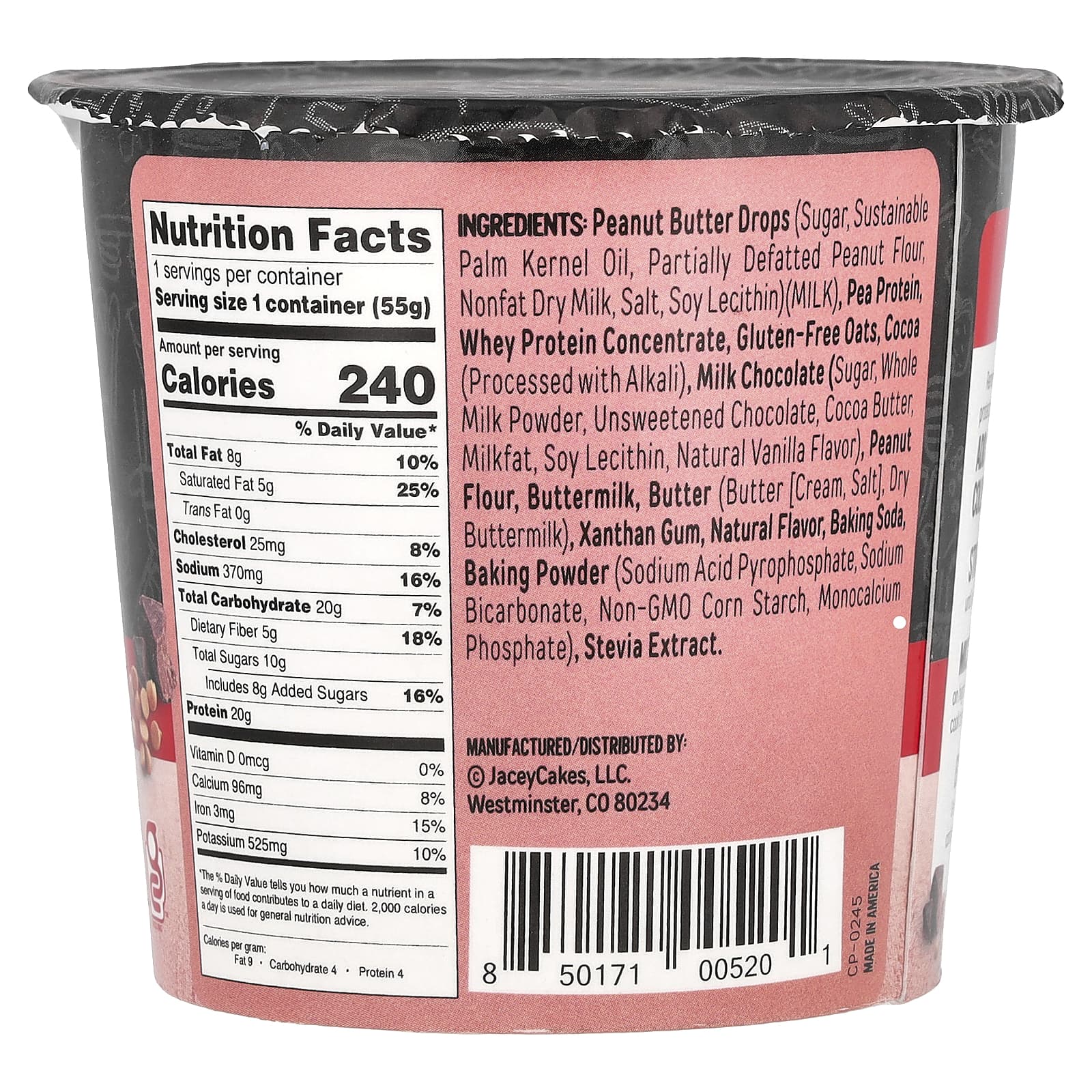 FlapJacked Chocolate Peanut Butter Mighty Muffin - 20g Protein - Image 2