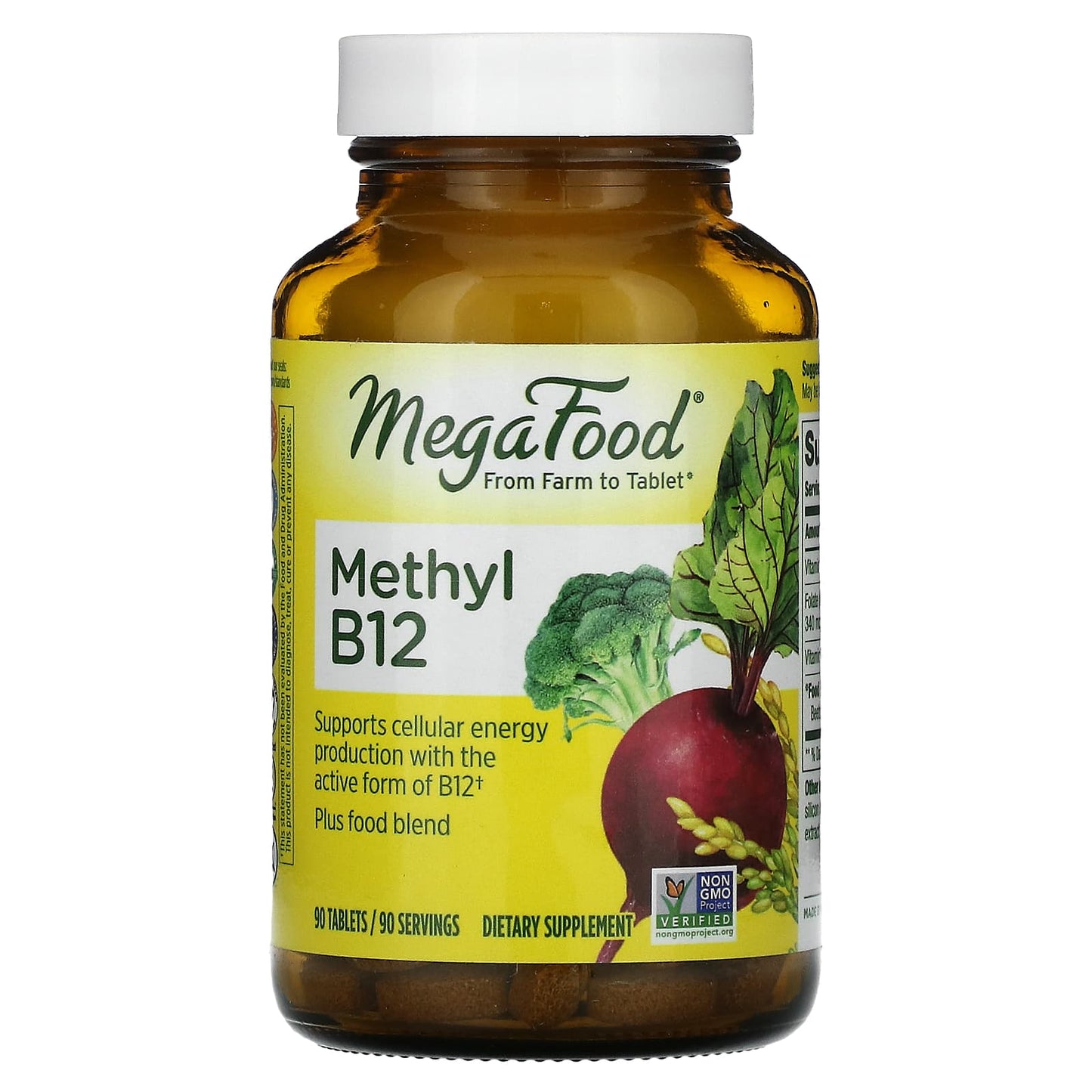 MegaFood, Methyl B12, 90 Tablets - Image 1