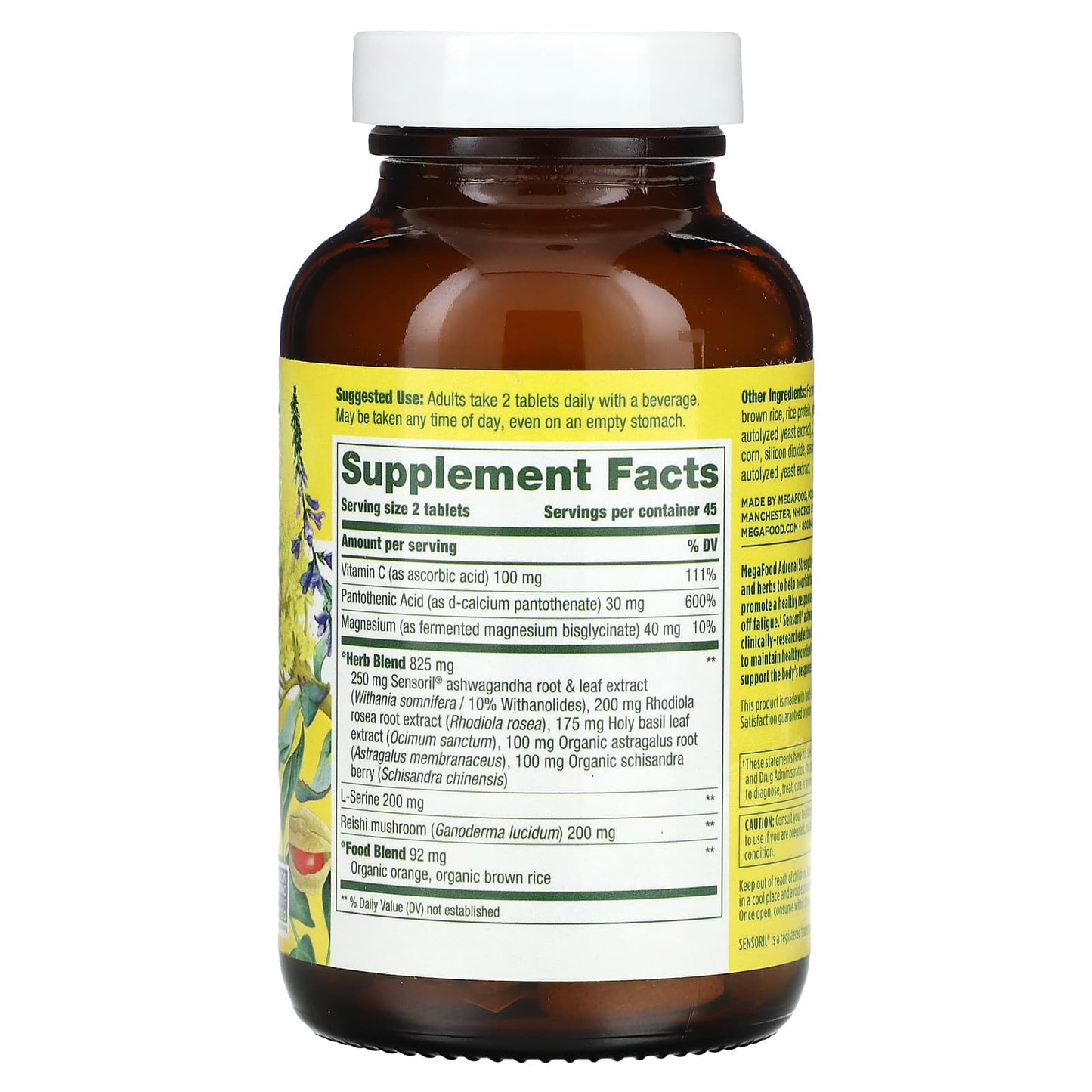 MegaFood, Adrenal Strength, 90 Tablets - Image 2