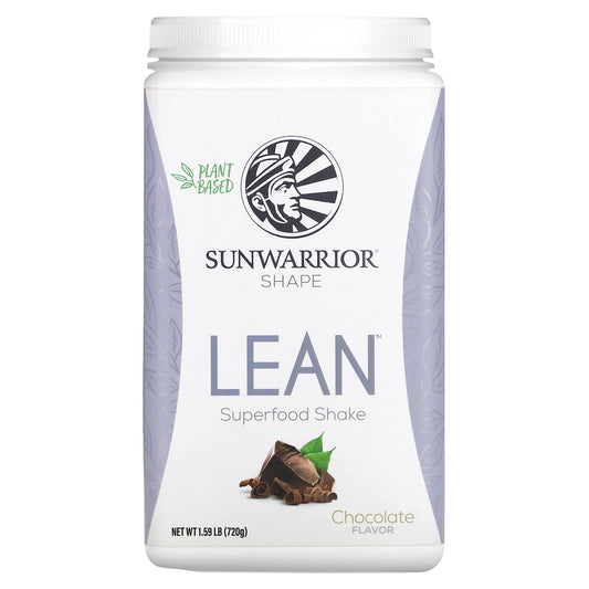 Sunwarrior, Lean Superfood Shake, Chocolate, 1.59 lb (720 g) - Image 1