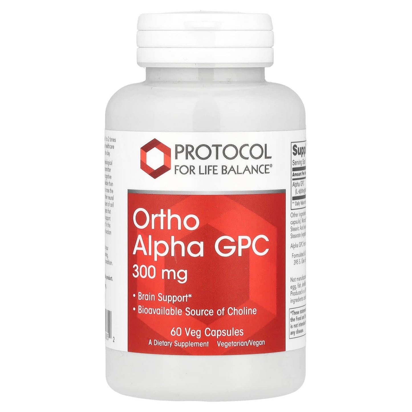 Protocol for Life Balance, Ortho Alpha GPC , 300 mg , 60 Veg Capsules - Image 1