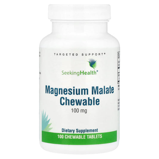 Seeking Health, Magnesium Malate Chewable, 100 mg, 100 Chewable Tablets - Image 1