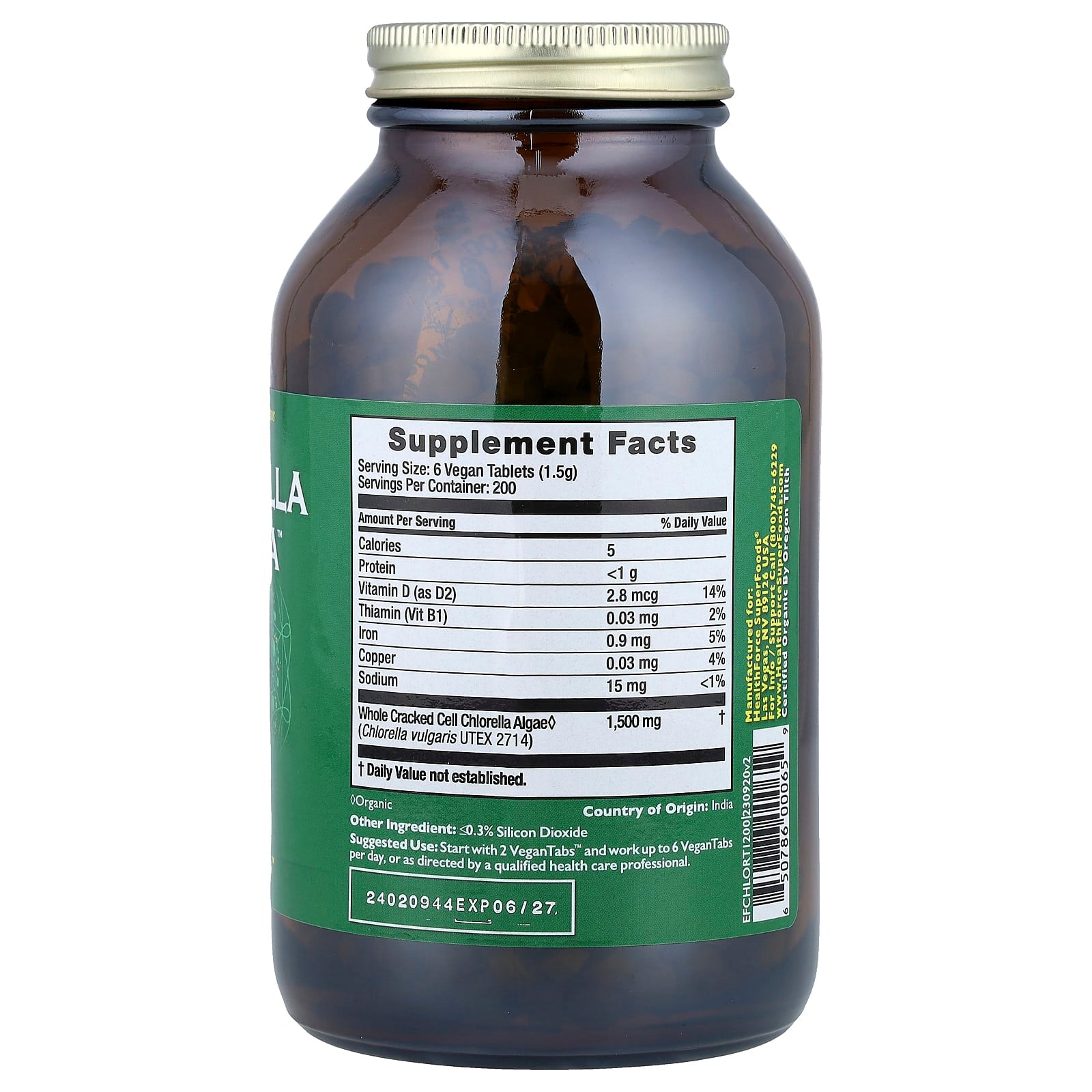 HealthForce Superfoods Chlorella Manna, VeganTabs, USDA Organic, Vegan - Image 2