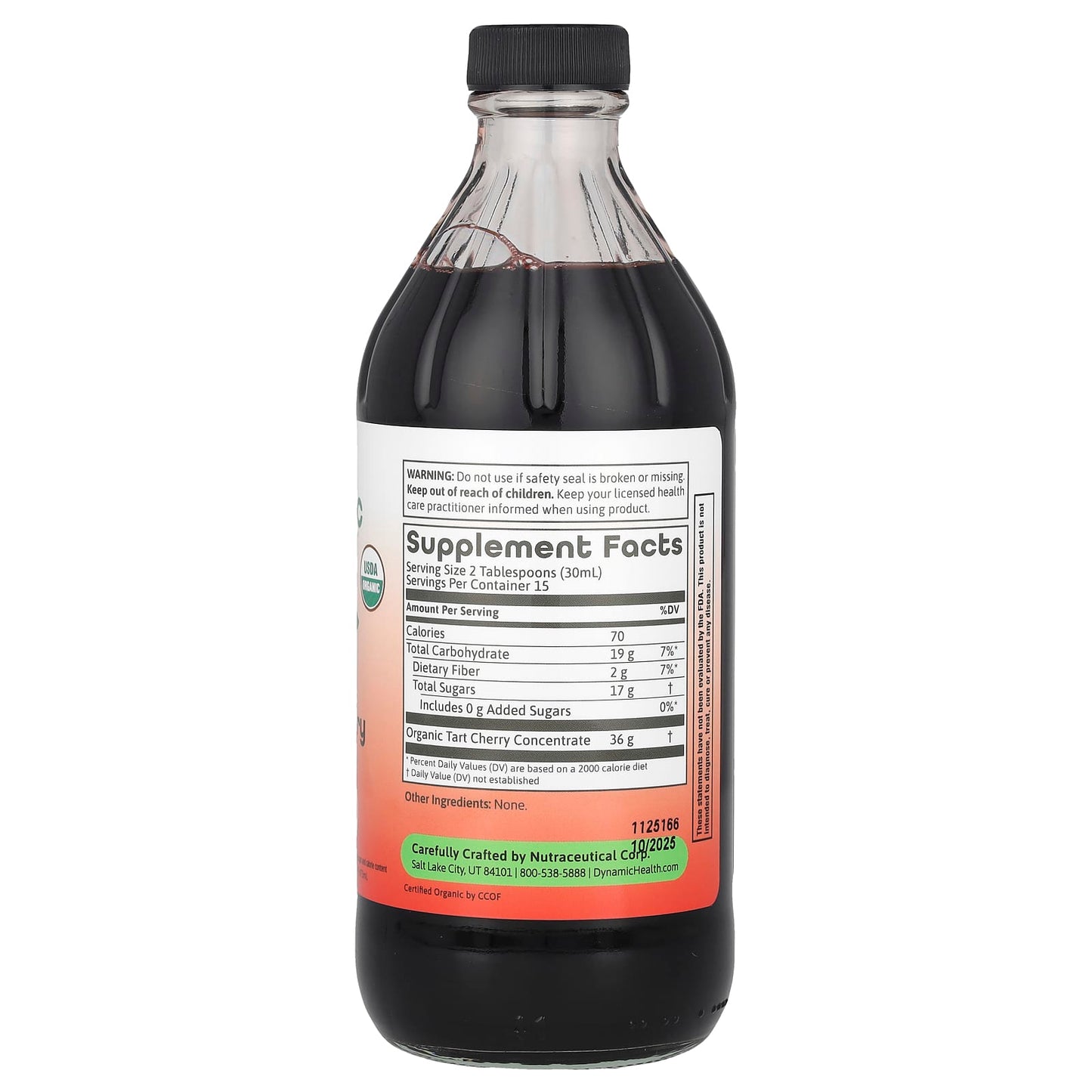 USDA Organic Tart Cherry Concentrate, 16 fl oz | 100% Natural - Image 2