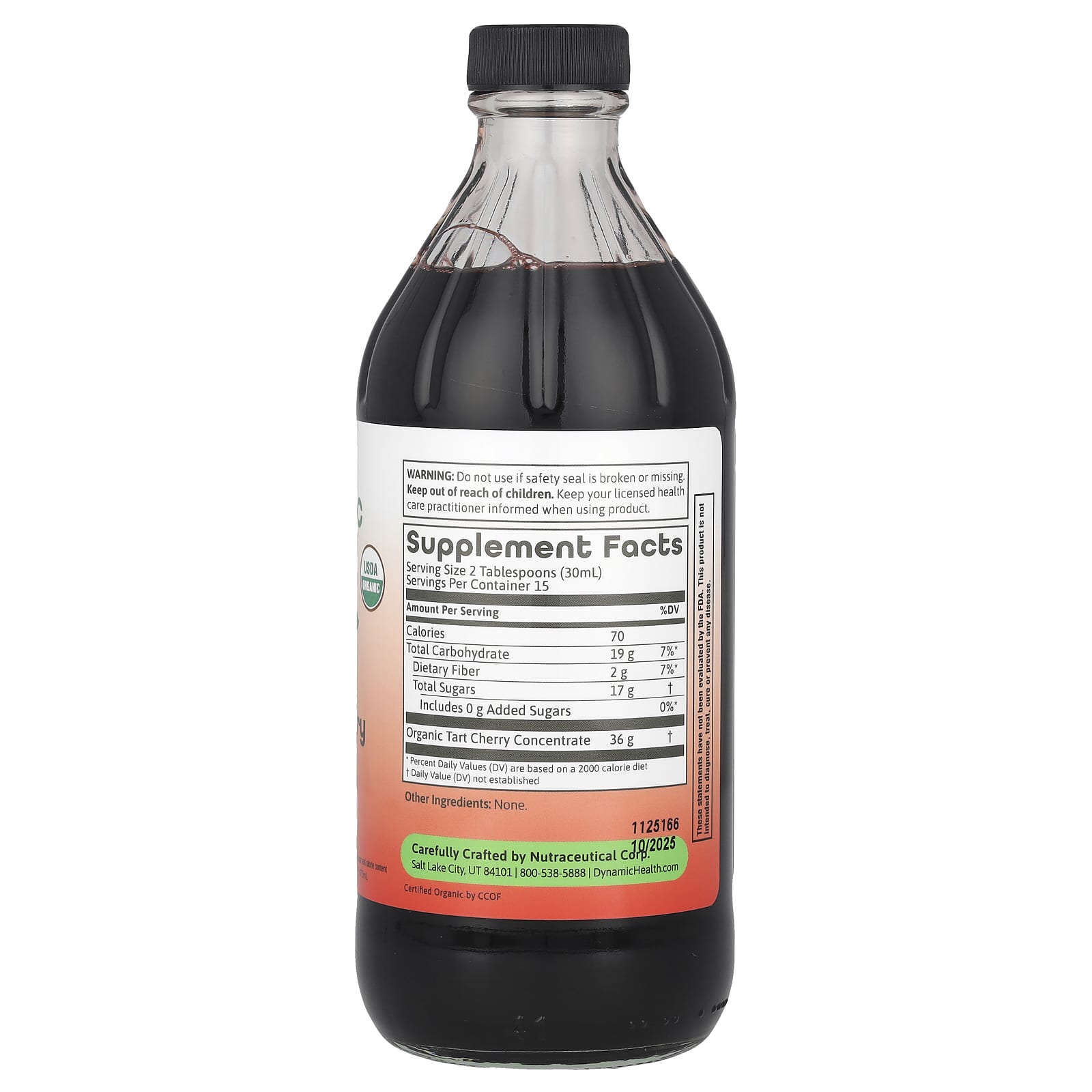 USDA Organic Tart Cherry Concentrate, 16 fl oz | 100% Natural - Image 2