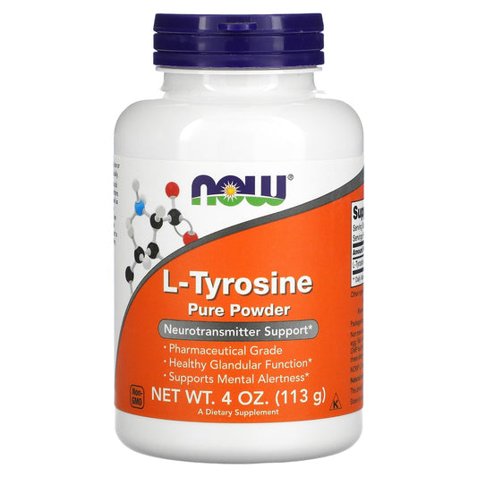 NOW Foods, L-Tyrosine Pure Powder, 4 oz (113 g) - Image 1