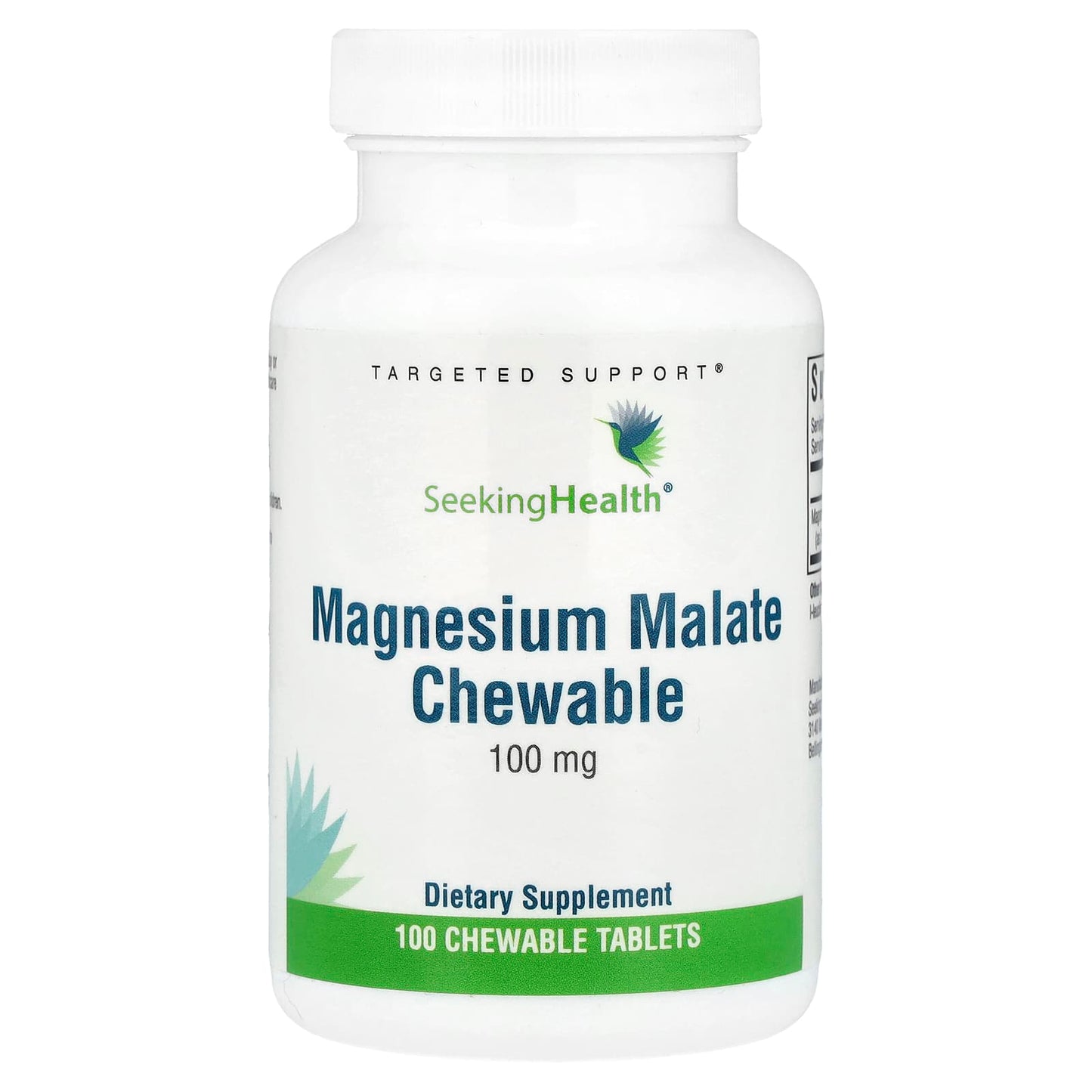 Seeking Health, Magnesium Malate Chewable, 100 mg, 100 Chewable Tablets - Image 1