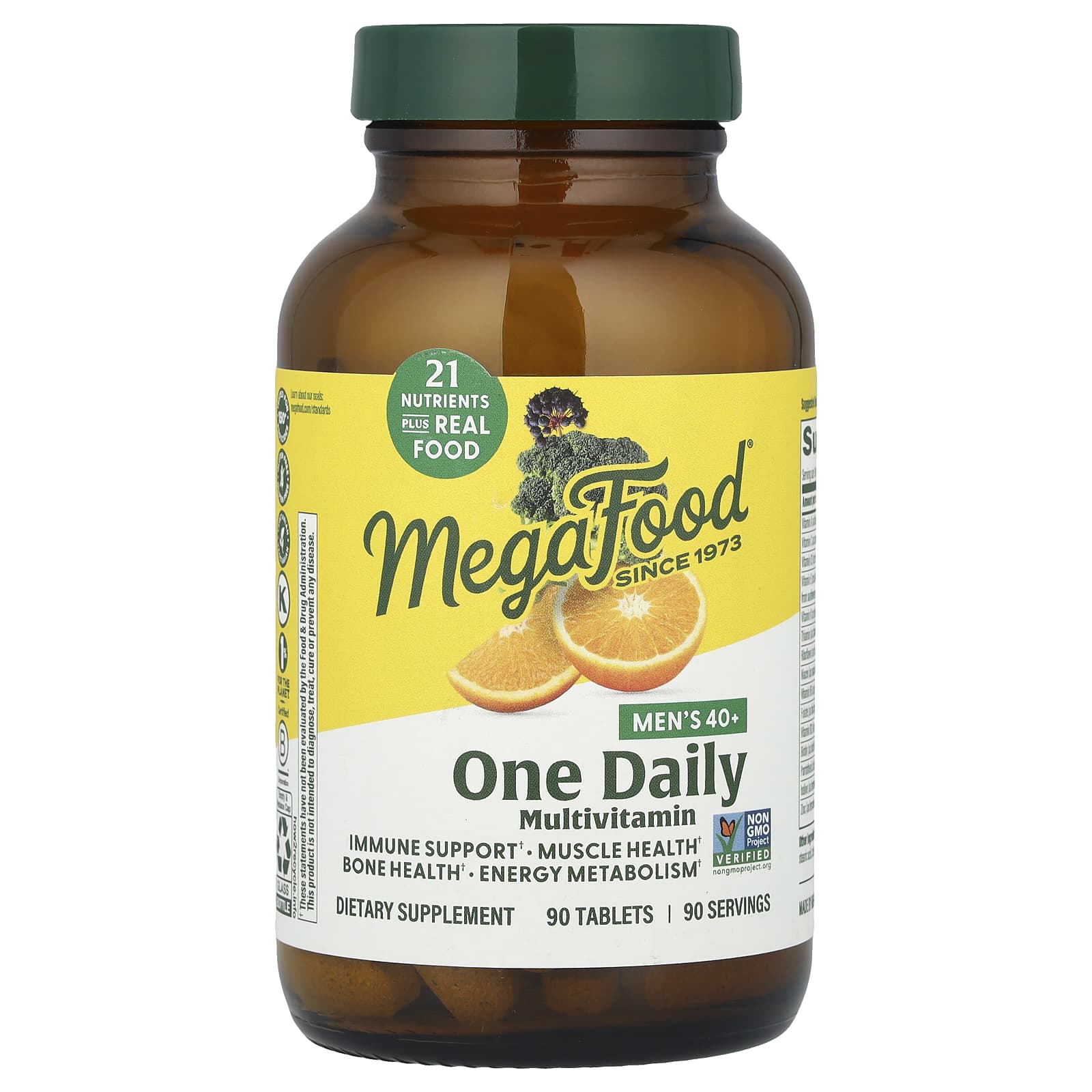 MegaFood, Men's 40+ One Daily Multivitamin, 90 Tablets - Image 1