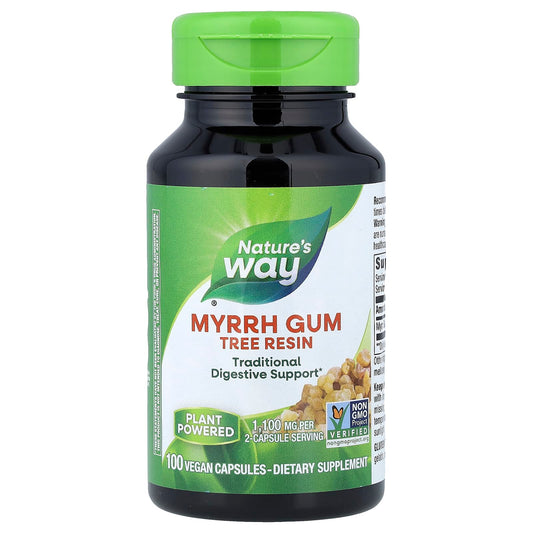 Nature's Way, Myrrh Gum, Tree Resin, 100 Vegan Capsules (550 mg per Capsule) - Image 1