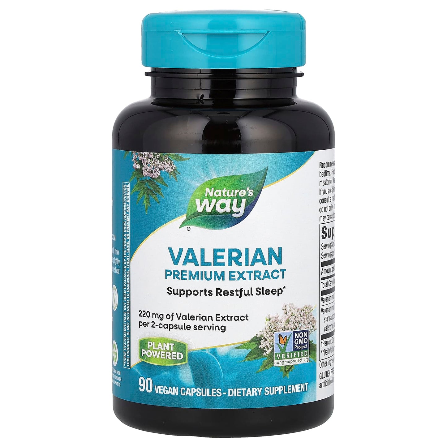 Nature's Way, Valerian, Premium Extract, 220 mg, 90 Vegan Capsules (110 mg per Capsule) - Image 1