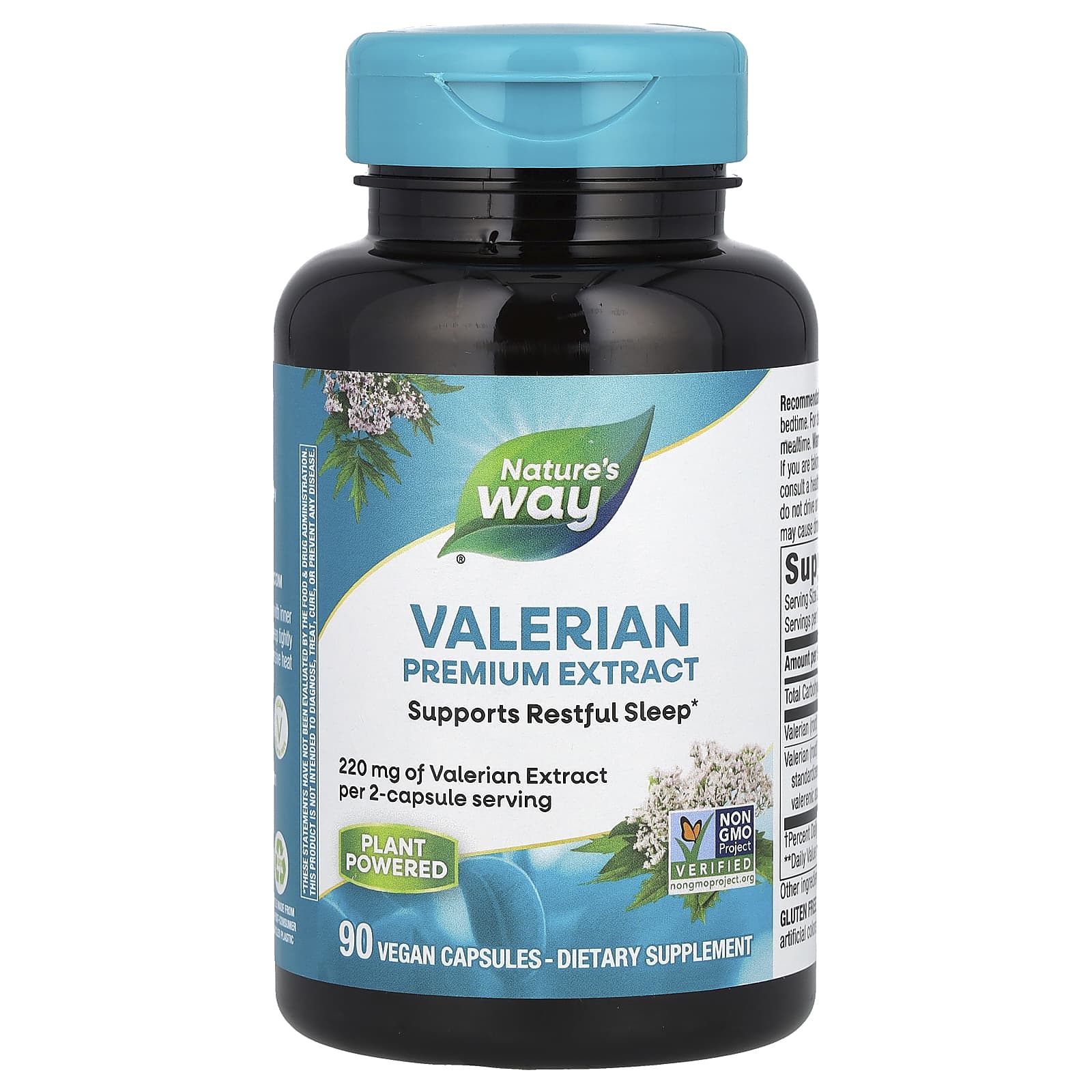 Nature's Way, Valerian, Premium Extract, 220 mg, 90 Vegan Capsules (110 mg per Capsule) - Image 1