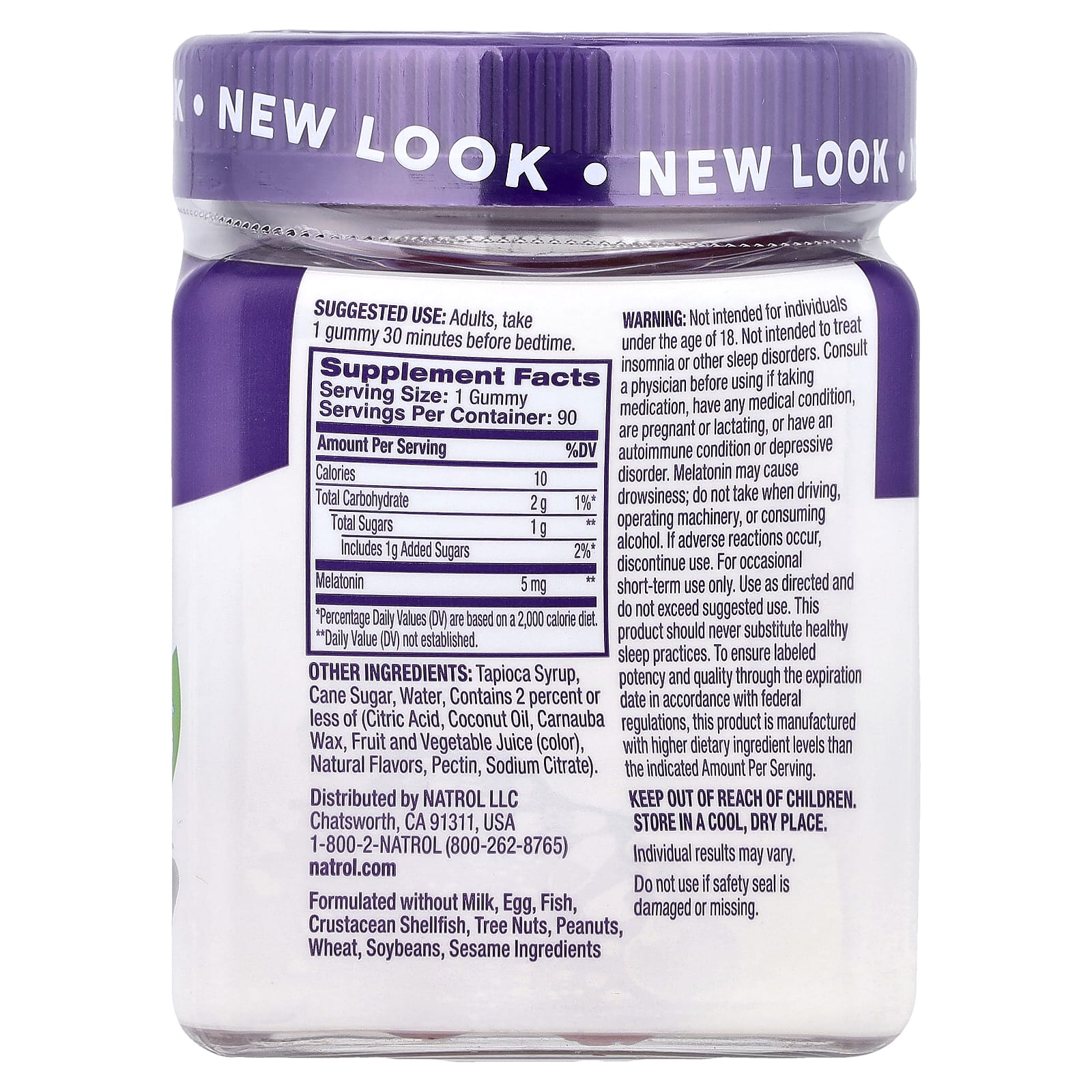 Natrol, Melatonin Gummies, Strawberry, 5 mg, 90 Gummies - Image 2
