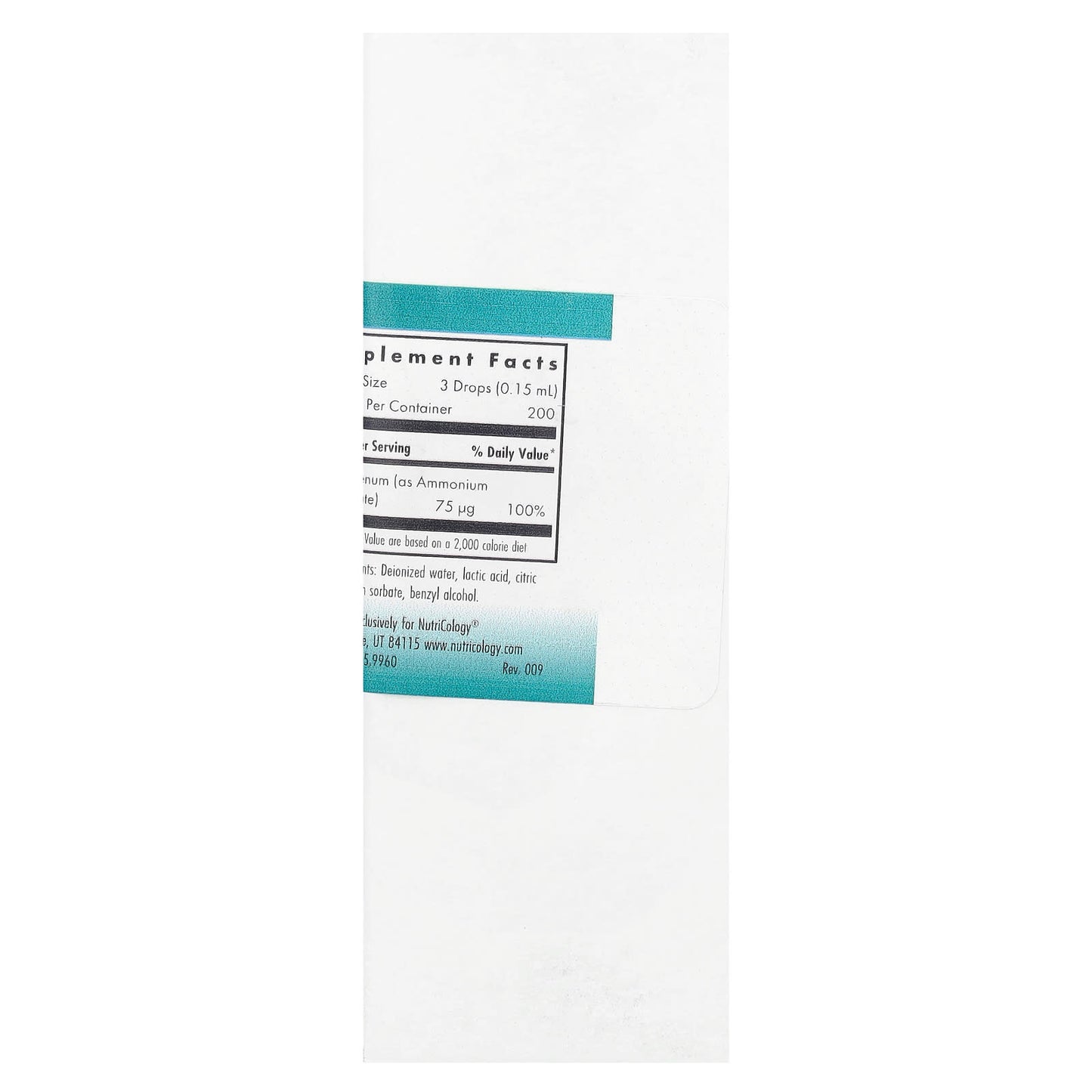 Nutricology, Liquid Molybdenum, 1 fl oz (30 mL) - Image 2