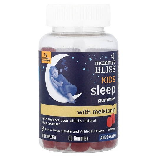 Mommy's Bliss, Kids Sleep Gummies With Melatonin, Age 3 Years+, Strawberry, 60 Gummies - Image 1
