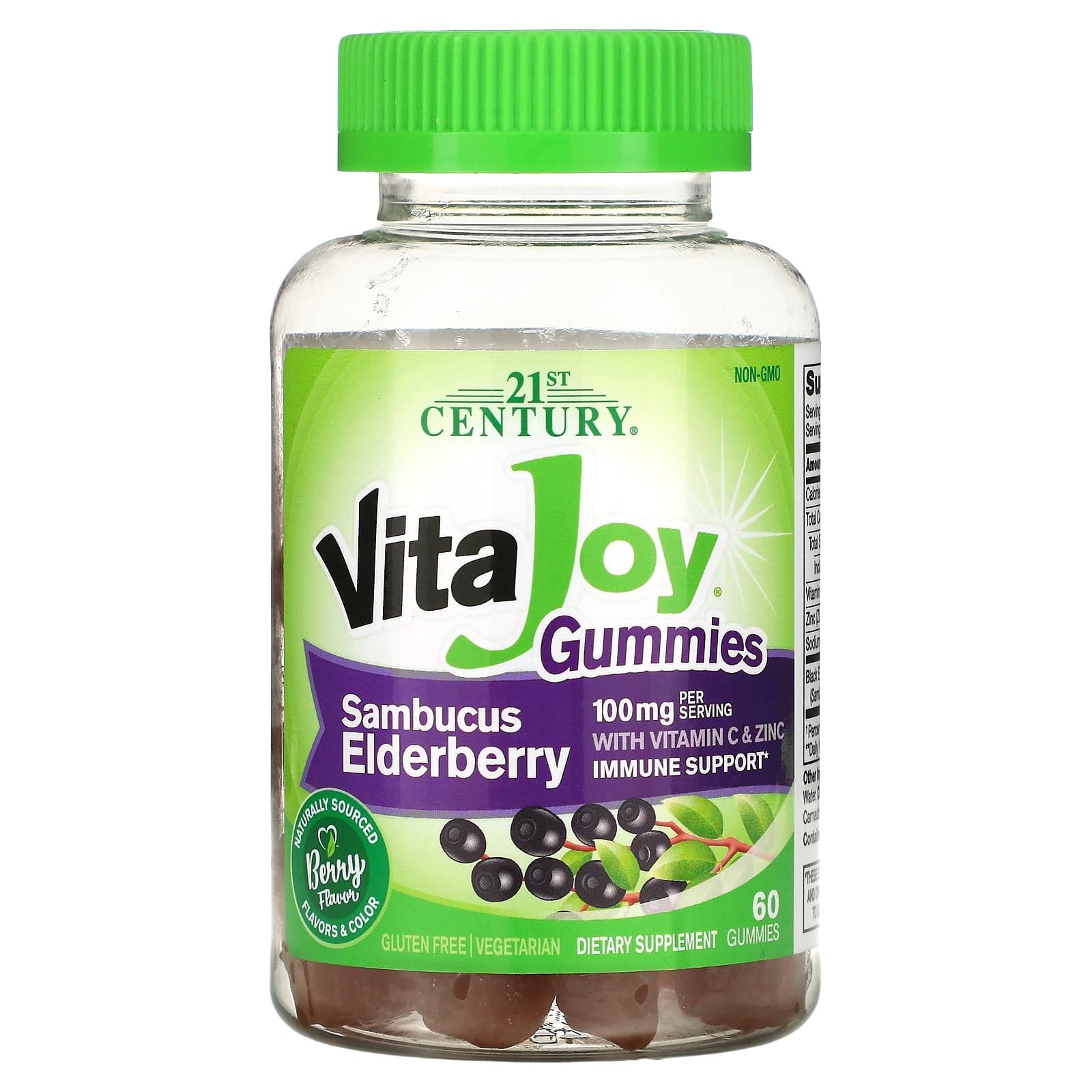 Elderberry Gummies with Vitamin C & Zinc for Immune Support - Image 1