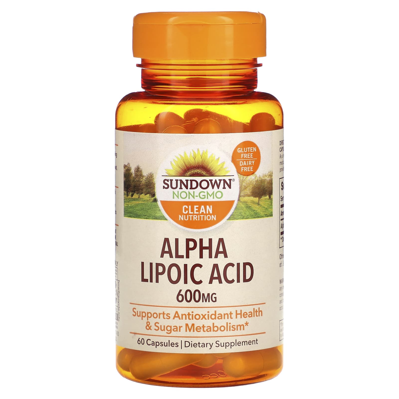 Sundown Naturals, Alpha Lipoic Acid, 600 mg, 60 Capsules - Image 1