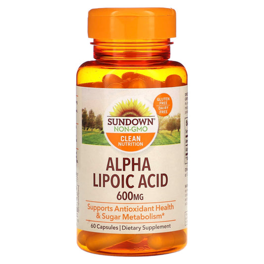Sundown Naturals, Alpha Lipoic Acid, 600 mg, 60 Capsules - Image 1