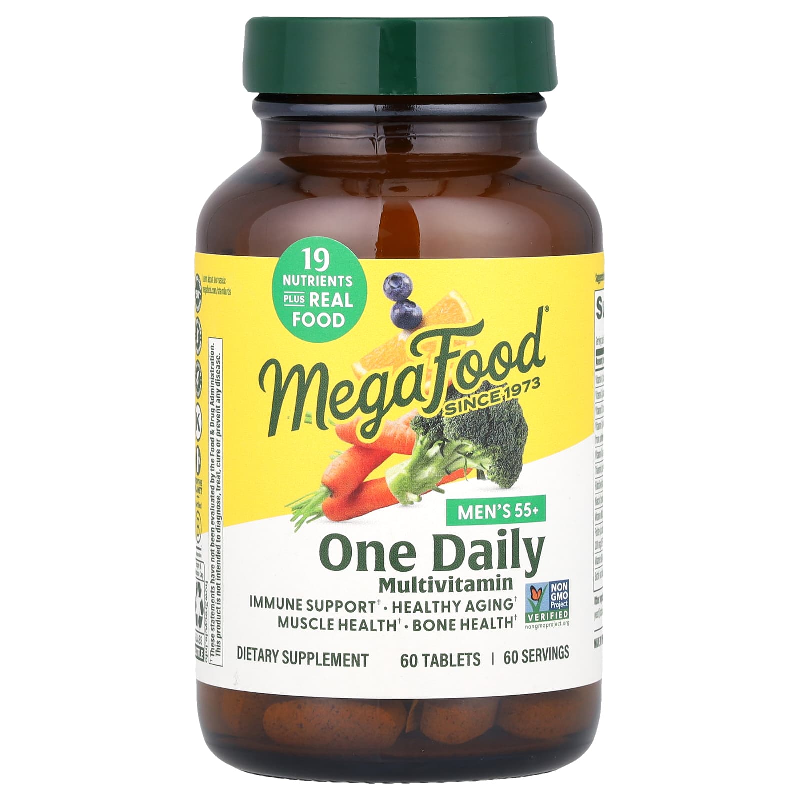 MegaFood, Men's 55+, One Daily Multivitamin, 60 Tablets - Image 1