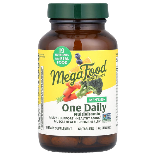 MegaFood, Men's 55+, One Daily Multivitamin, 60 Tablets - Image 1