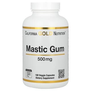 California Gold Nutrition Mastic Gum 500mg Veggie Capsules 180 Count