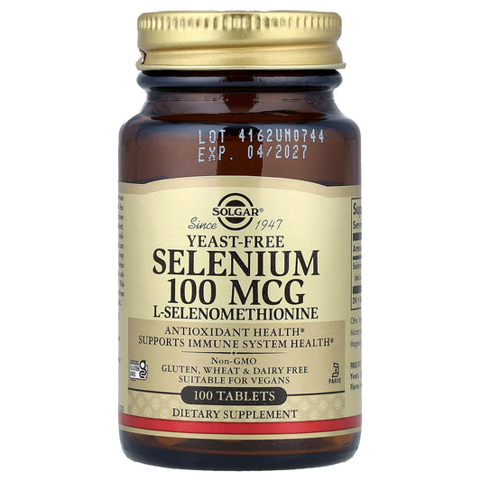 Solgar, Selenium, Yeast-Free, 100 mcg, 100 Tablets - Image 1