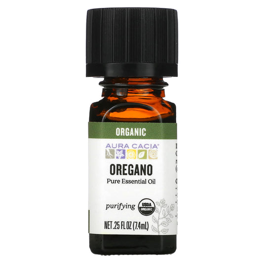 Aura Cacia Organic Oregano Essential Oil 0.25 fl oz - 100% Pure - Image 1