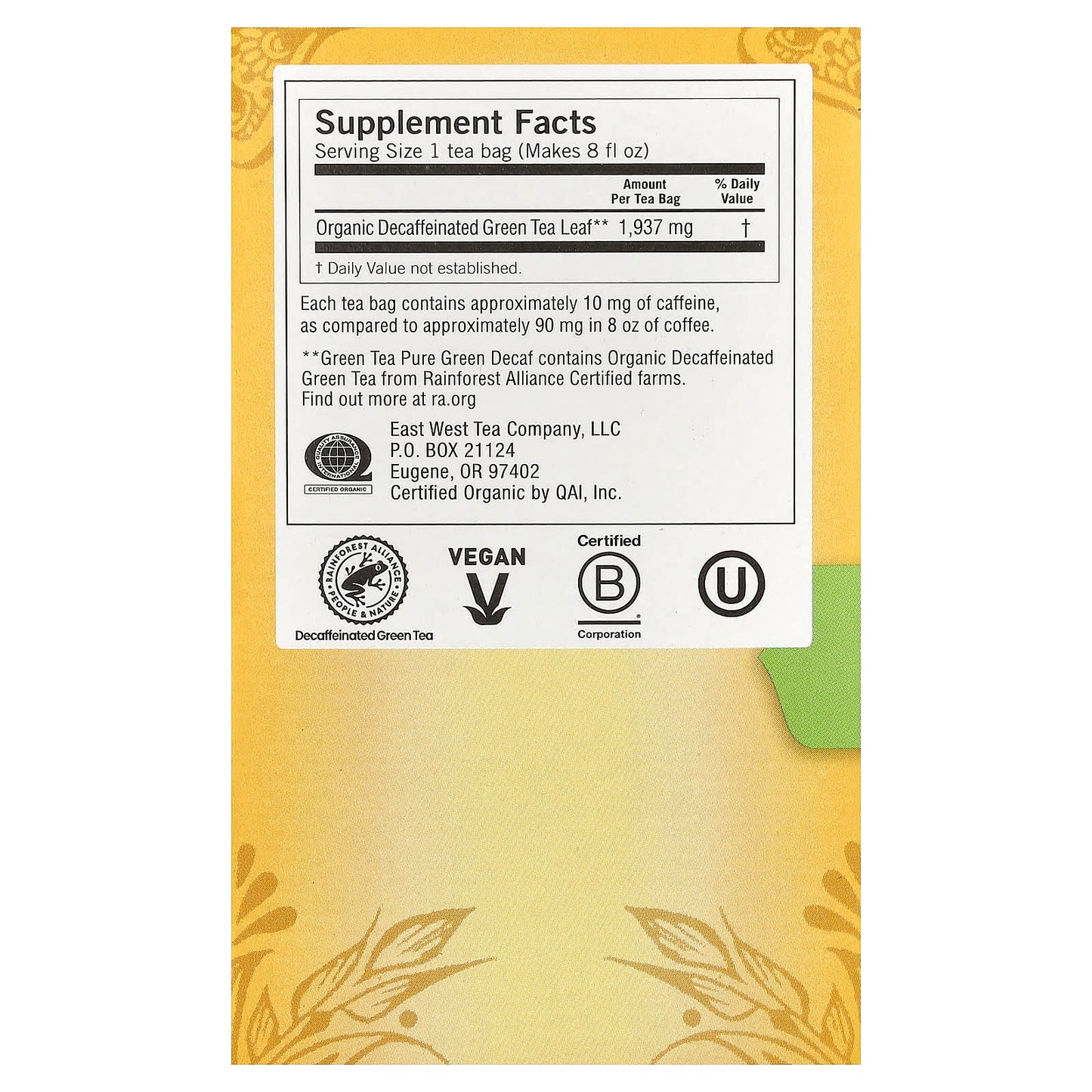 Yogi Tea, Green Tea Pure Green, Decaf, 16 Tea Bags, 1.09 oz (31 g) - Image 2