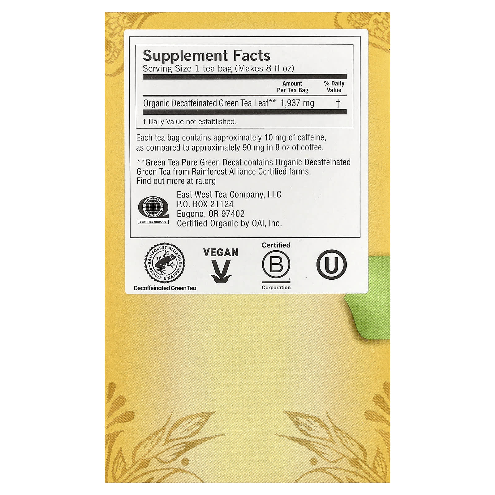 Yogi Tea, Green Tea Pure Green, Decaf, 16 Tea Bags, 1.09 oz (31 g) - Image 2