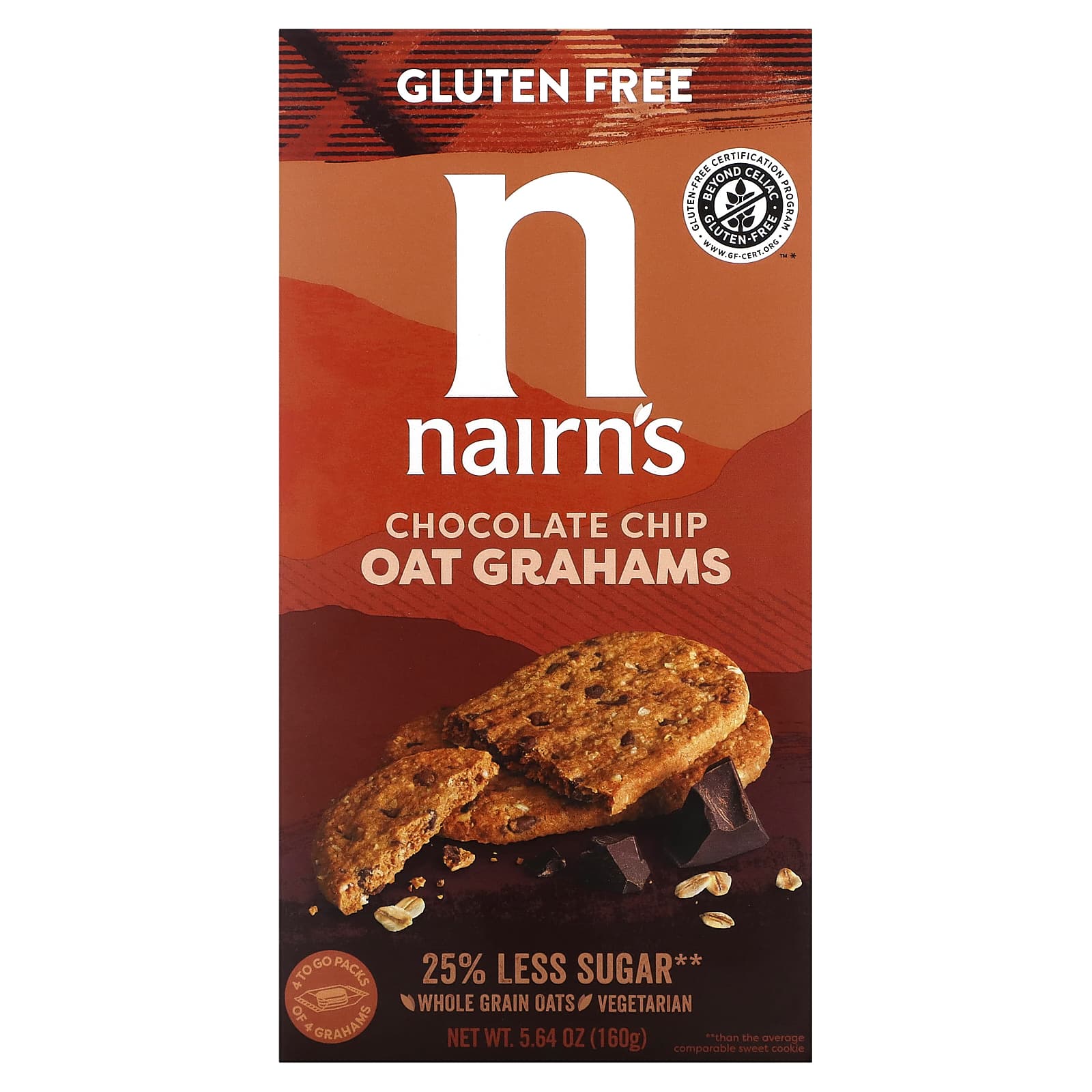 Nairn's, Oat Grahams, Gluten Free, Chocolate Chip, 5.64 oz (160 g) - Image 1