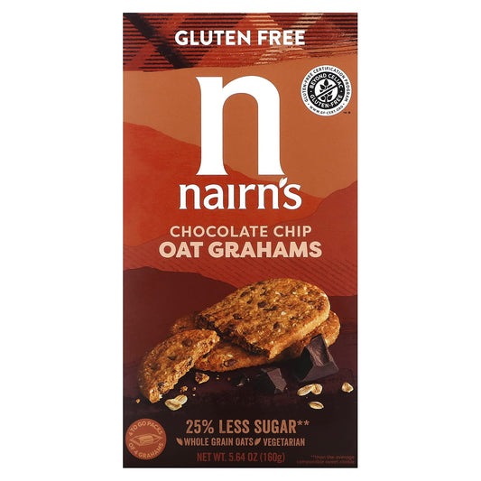 Nairn's, Oat Grahams, Gluten Free, Chocolate Chip, 5.64 oz (160 g) - Image 1