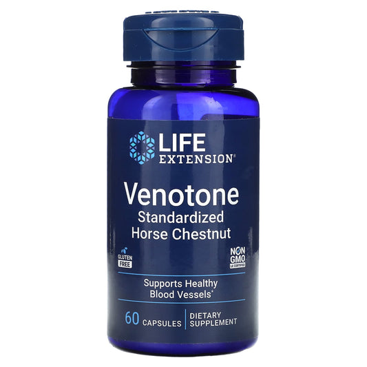 Life Extension, Venotone, Standardized Horse Chestnut, 60 Capsules (250 mg per Capsule) - Image 1