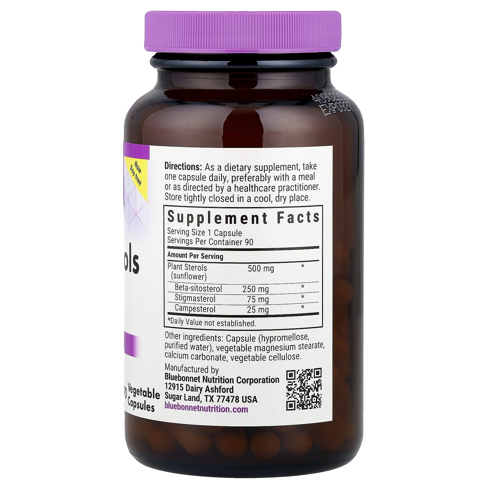 Bluebonnet Nutrition Plant Sterols 500mg for Heart Health - 90 Capsules - Image 2